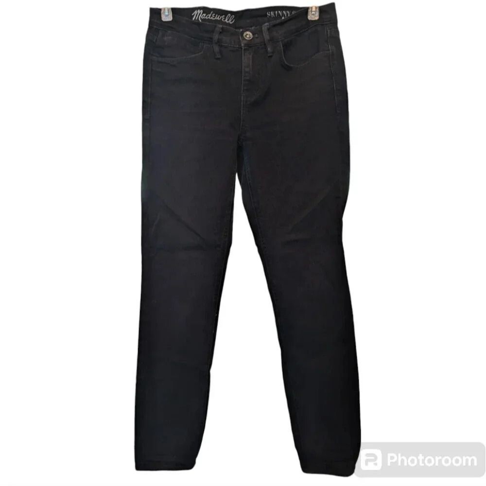 Madewell Jeans Womens 27 Skinny Skinny Ankle Black Stretch Denim Mid Rise